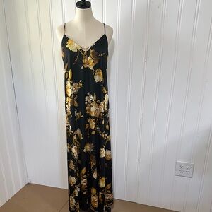 Chetta B floral maxi slip dress Size M Medium